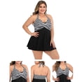 thumbnail image 2 of Vintage Sailor Pin Up Swimsuit Retro Two Piece Skirtini Cover Up Swimdress, 2 of 4