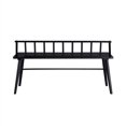 thumbnail image 6 of Pemberly Row Modern 47" Low Back Solid Wood Spindle Bench in Black, 6 of 6