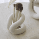 thumbnail image 5 of Porta bolígrafos de cerámica, diseño minimalista, soporte para cepillos de dientes con nudo de cuerda, soporte para cepillos de dientes para tocador de baño y decoración de encimeras, 5 of 6