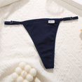thumbnail image 1 of Tanga de algodón sexy de una sola línea con hebilla ajustable multicolor, 1 of 5