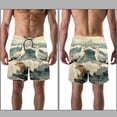 thumbnail image 3 of luoweisi Men's Beach Shorts Quick Dry Swim Trunks with Mesh Lining Seagull XL, 3 of 5