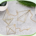 thumbnail image 4 of Uxcell 2-Pack Soportes Colgantes para Plantas de Aire, Soporte Geométrico de Metal en Forma de Cubo con Cadenas de Metal [Tono Dorado, 3.3" H], 4 of 6