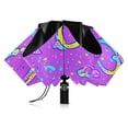 thumbnail image 2 of Purple Abstract Geometric Pattern Extra Large Automatic Umbrella, UV Protection, Waterproof, Auto Open and Close, 2 of 7
