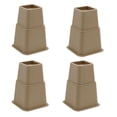 thumbnail image 2 of De 8 Piezas Resistentes Para Cama Para Muebles De pequeña Para Almacenamiento, 3,5,8 Pulgadas marrón perfecl Elevador de cama ajustable, 2 of 8