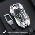 thumbnail image 3 of For Toyota Key Fob Cover,Metal Key Fob Case for Toyota Camry RAV4 Avalon C-HR Prius Corolla Highlander Sienna with keychain, 3 of 12