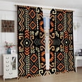 thumbnail image 2 of African Geometric Curtains, Tribal Ethnic Abstract Aboriginal Theme Window Treatments, Blackout Curtains for Bedroom Living Room 26"W x 63"L (Pack of 2), 2 of 6