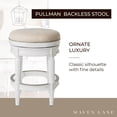 thumbnail image 3 of Maven Lane Pullman Backless Counter Stool with Cream Fabric Upholstery, Set of 4, 3 of 6