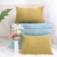 thumbnail image 5 of Unique Bargains 2-Pack 3D Corduroy Decorative Throw Pillow Covers Yellow 12" x 18", 5 of 8