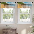 thumbnail image 2 of LALILO Kitchen Curtain Valance Beautiful Landscape Famous Rod Pocket Window Curtain 52"x 18" Set of 2, 2 of 5