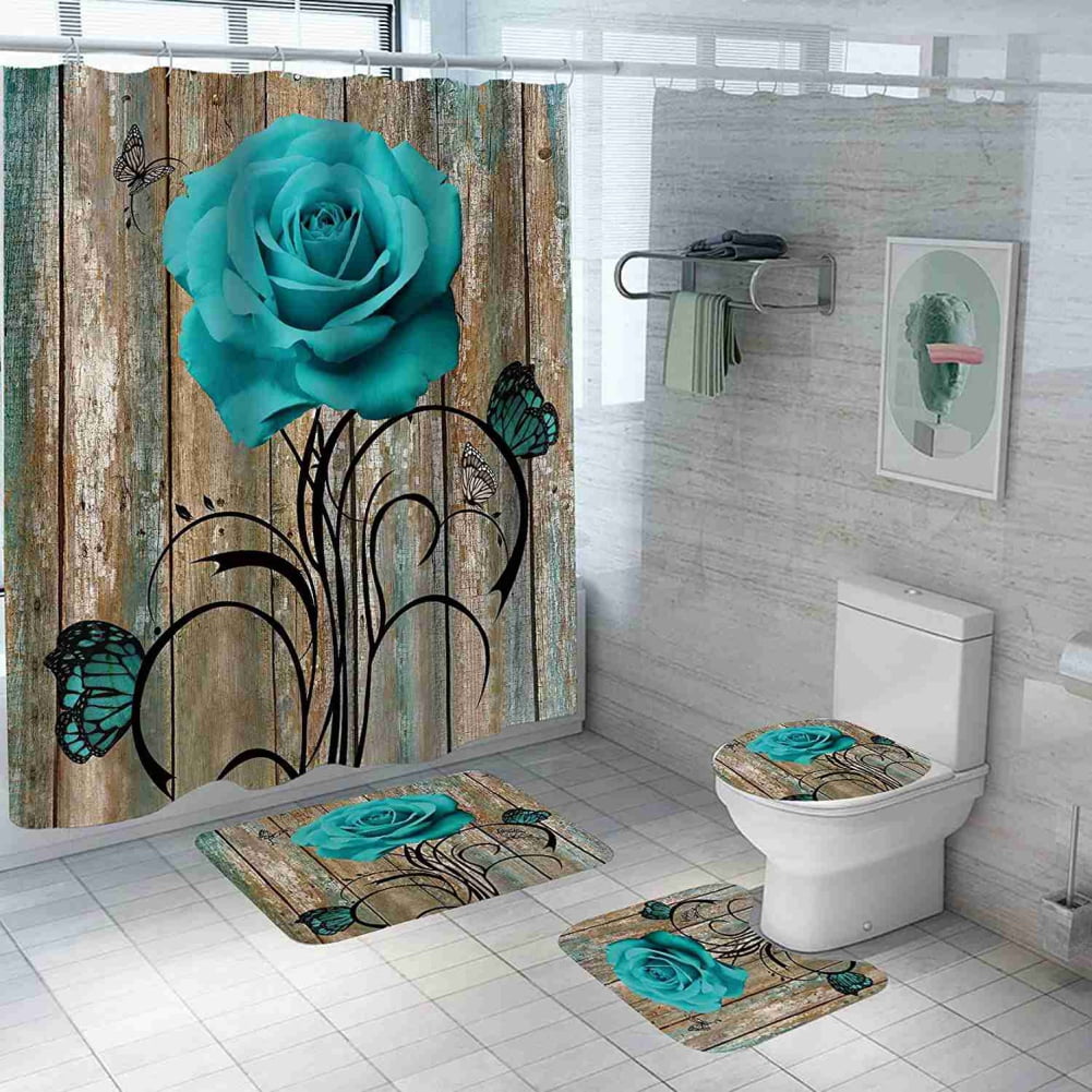 Bathroom Four-Piece Set with 12pcs Hooks Accessories,Bathroom Decor ...