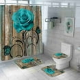 thumbnail image 3 of Floral Shower Curtain for Bathroom Spring Flower Watercolor Shower Curtain Sets Decorative Polyester Waterproof Fabric Shower Curtain Set Bathtub Hotel Decor with 12 Hooks 72x72 Inch, 3 of 6