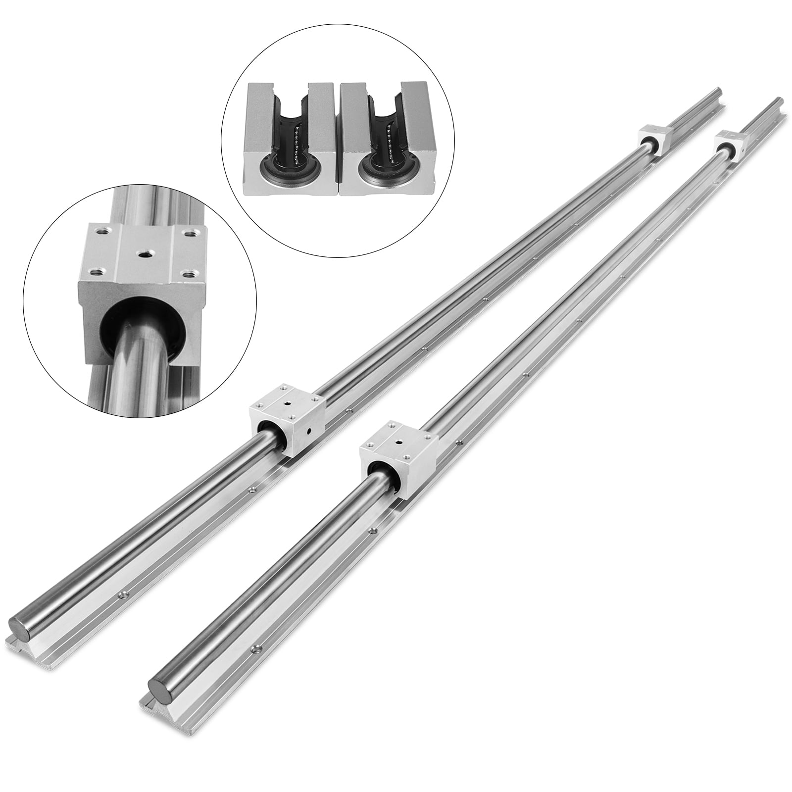 2 x Linear Rail SBR 20-1000mm Support CNC Set Square Type linear Slide Guide 