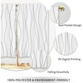 thumbnail image 4 of Grey and White Striped Kitchen Curtains Abstract Modern Small Short Cafe Window Curtains Minimalist Simple Rod Pocket Bathroom Window Drapes Treatment Tier Curtains 2 Panels (27.5x36 Inch), 4 of 6