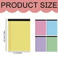 thumbnail image 3 of WHEANG Colored Legal Writing Wide Ruled 50 Sheets Per Notepad Perforated Writing Notepad For School College Business, 3 of 9