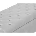 thumbnail image 4 of Elle Decor Collette Tufted Storage Bench, Pearl Grey Velvet, 4 of 7
