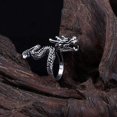 thumbnail image 5 of 9 Uds Vintage Punk plata negro dragón chino serpiente dragón garra calavera anillos joyería gótica aleación abierta ajustable, 5 of 5
