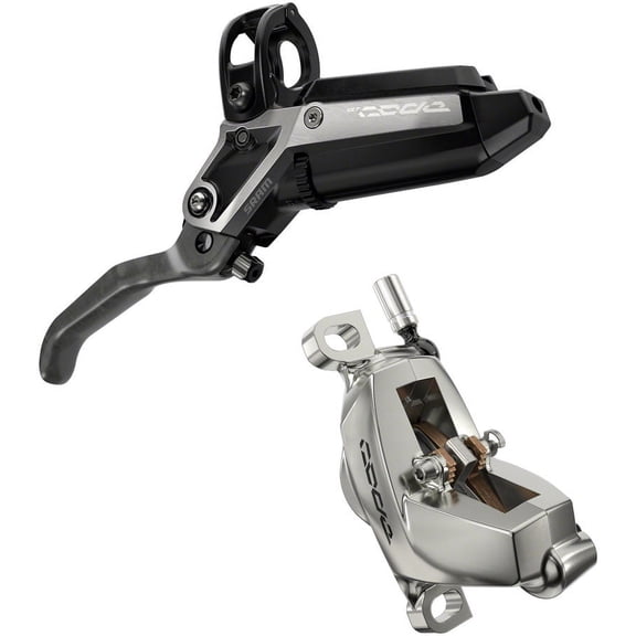 SRAM Code Ultimate Stealth Disc Brake and Lever - Front, Post Mount, 4-Piston, Carbon Lever, Titanium Hardware,