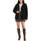 thumbnail image 2 of Abrigo de piel sintética para mujer, abrigo cálido de solapa con bolsillos, chaquetas esponjosas de invierno, color negro, 2 of 6
