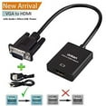 thumbnail image 2 of onten VGA Male to HDMI Female Cable Cord, Black, 2 of 3