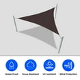 thumbnail image 2 of Covers & all Triangle Waterproof Sun Shade Sail with 4mm Cable at Edges, Shade Max+ 12 oz Polyester Resistant to Water & UV-Rays, Ideal for Indoor and Outdoor Use (16' x 16' x 16', Brown), 2 of 4