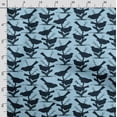 thumbnail image 3 of Soimoi Bird With Leaves Print, Poly Taffeta Fabric, Decor Sewing Fabric by The Yard 56 Inch Wide, Decorative Fabric for Outdoor Upholstery, Umbrellas and Home Accents, Blue, 3 of 5
