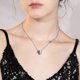 thumbnail image 3 of 26-27 Women Necklace Chain Choker Pendant Jewelry Girls Gift S925 Irregular Heart Shape, 3 of 5