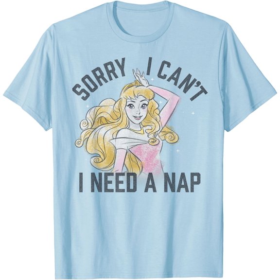 Sleeping Beauty Aurora Sorry I Can't I Need A Nap DTG Print Unisex T-Shirt
