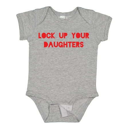 

Inktastic Lock Up Your Daughters Gift Baby Boy or Baby Girl Bodysuit