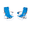 Blue, variant on GZXS 2 Pack Backpack Beach Chairs, Lay Flat Folding chair, 4-position Adjustable Reclining Chair, Lawn Chair with Cup Holder & Headrest, 330 Lbs Capacity, Blue
