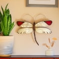 thumbnail image 2 of Eangee Home Design Dragonfly Wall Decor Red Tipped, Capiz and Metal, Indoor / Outdoor Safe, 14x1x12 Inches, 2 of 5