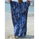 thumbnail image 5 of Vestido maxi de gran tamaño para mujer Tie Die Printed V Neck Beach Robe Cover Ups Irfora Vestido, 5 of 7