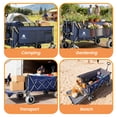 thumbnail image 2 of GDF Studio Push-Pull Folding Beach Wagon with Canopy, Balloon Tires, Large Capacity for Transport, Groceries, Blue, 2 of 11