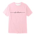 thumbnail image 4 of Baby Girl Summer Clothes Toddler Kids Boys Girls Summer Funny Letter Prints Casual Lightweight Breathable T Shirt Summer Tops Pink 3 Years-4 Years, 4 of 4