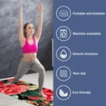thumbnail image 2 of Rose Leopard Yoga Mat Towel with Storage Bag, 72.8"x26.8" - Suitable for Yoga, Pilates, Fitness, Gym Towel, Gym Towels, and Yoga Blanket, 2 of 6