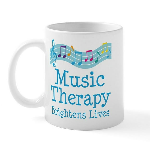 CafePress - Music Therapy Colorful Mug - 11 oz Ceramic Mug - Novelty Coffee Tea Cup