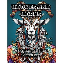 Hooves and Horns: An Artistic Goatman Coloring Adventure, (Paperback)