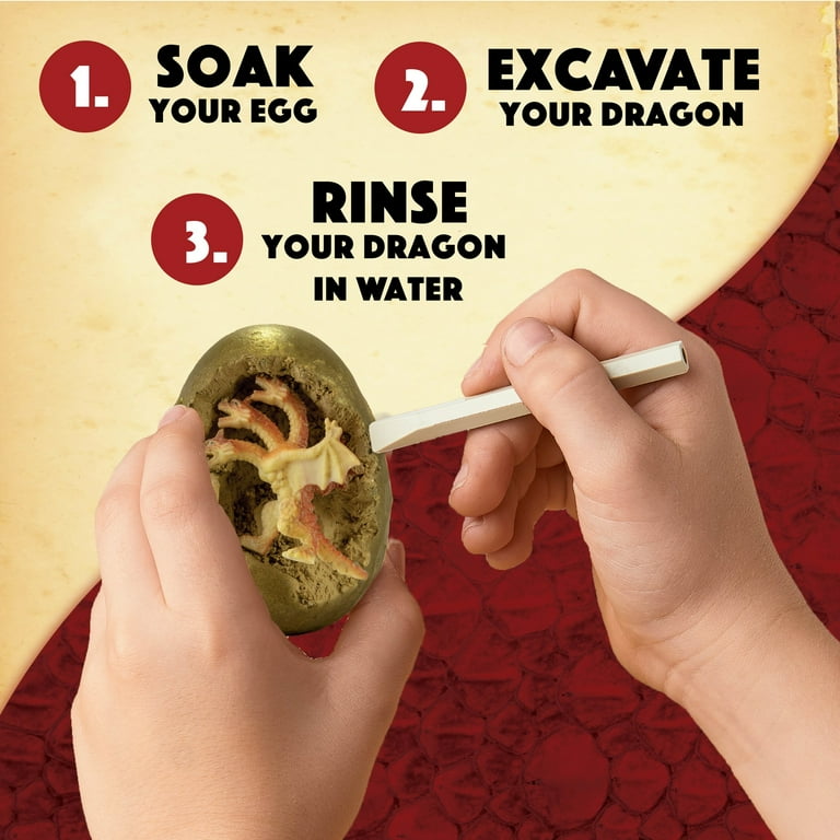 MindWare Dig It Up! Dragon Eggs Dig Kit, 12 Mystery Dragon Toys