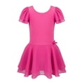 thumbnail image 1 of Aislor Kids Girls Short Ruffle Sleeves Classic Ballet Dance Tutu Dress Gymnastics Leotard, 1 of 7