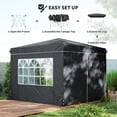 thumbnail image 3 of Outsunny 10 x 10 ft Pop Up Canopy Tent with Sidewalls, UPF50+ Outdoor Portable Instant Canopy Shelter with Carry Bag, Sandbags, Black, 3 of 9