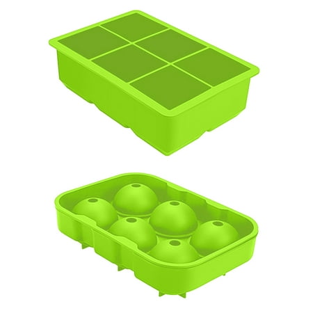 

2Pc Silicone Ice Tray Bar Pudding Jelly Chocolate Making Mold 6 Ice Cubes