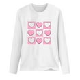 thumbnail image 4 of Womens Valentine Day Shirts Casual Heart Long Sleeve Going Out Tops Pullover Loose Spring Holiday Valentines Outfits, S White, 4 of 5