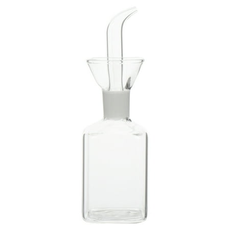 

1pc Transparent Glass Kitchen Olive Oil Vinegar Storage Bottle Dispenser