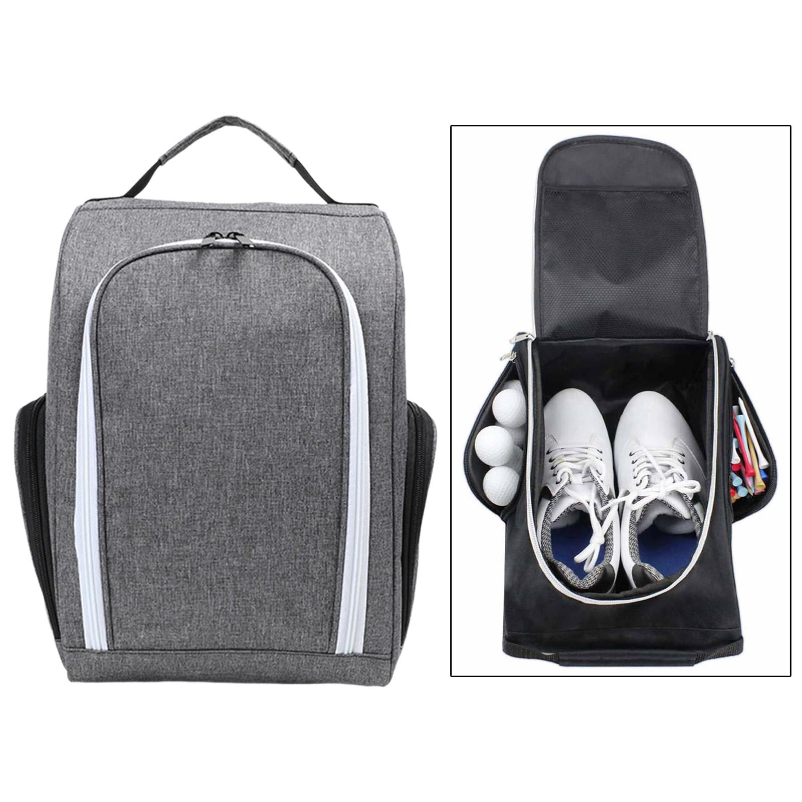 Golf Shoe Bag Lightweight Canvas Organizer with Ventilation Pocket for Golf Sports Men Women