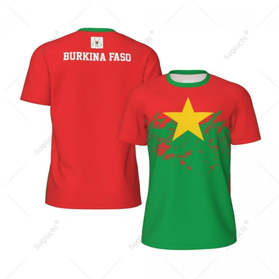 Exclusive design Burkina Faso Flag Grain 3D Printed Men For Running Bike Soccer Tennis Fitness Sports tshirt Mesh Fans T-shirt