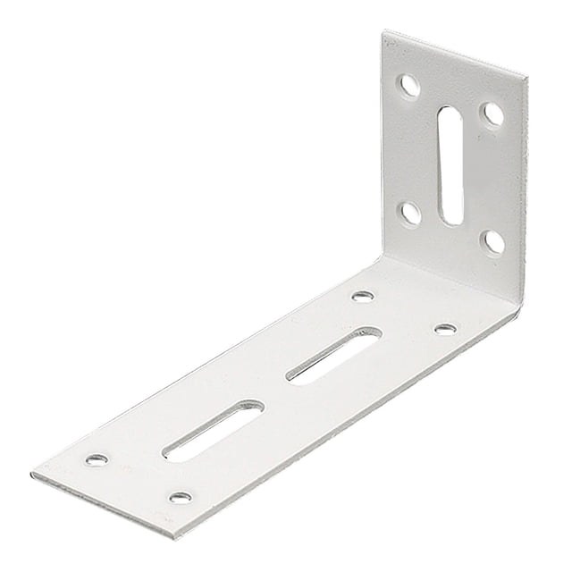 MYG for Heavy Duty Industrial L Shape Adjustable Corner Shelf Brackets Cold-Rolled Steel Rounded Corner Design 90-Degree Angle for Home Office Garage Bookshelves Kitchen White M
