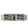 thumbnail image 4 of FESTIVO Rustic 72-Inch TV Stand with Adjustable Shelves, Hidden Storage - 72" in Width Light Grey, 4 of 5