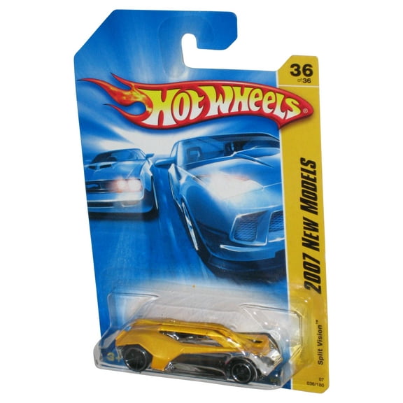 Hot Wheels 2007 New Models (2006) Yellow Split Vision Toy Car 036/180