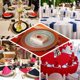 thumbnail image 5 of Paquete de 5 servilletas de poliéster lavables Efavormart premium beige de 43 x 43 cm, ideales para bodas, fiestas, restaurantes y cenas., 5 of 8