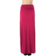 thumbnail image 4 of Womens Casual Solid Jersey Draped Long Maxi Skirt, 4 of 7