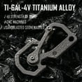 thumbnail image 3 of Key Unity Carabiner Keychain Clip, Titanium Multi-tool Bottle Opener Keychain KU06, 3 of 9